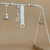 Steel and Wood Baby Gym - White