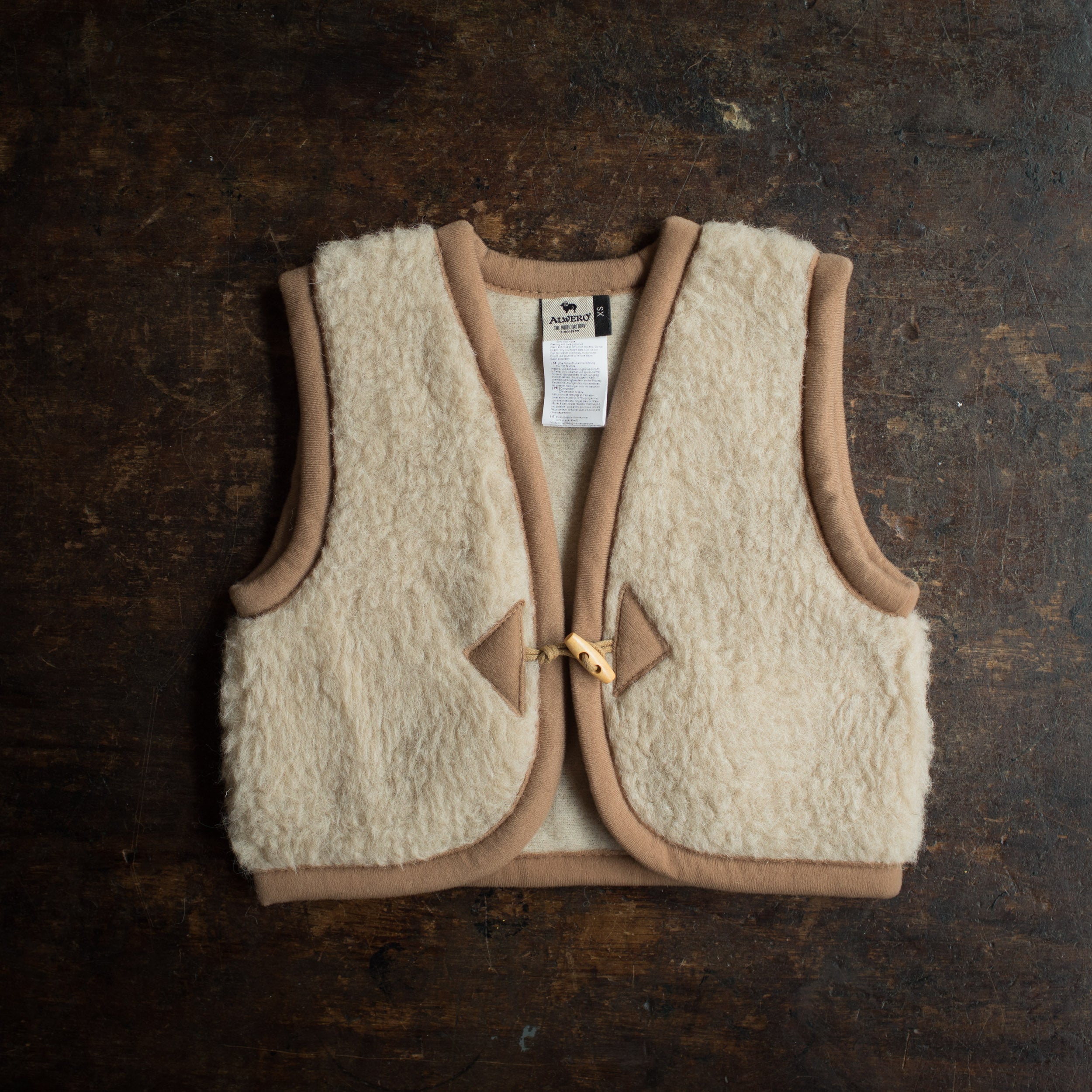 トップス Wool Mohair Teddy Vest Women's Wool Teddy Fleece Vest in beige - sizes Small to XL – MamaOwl