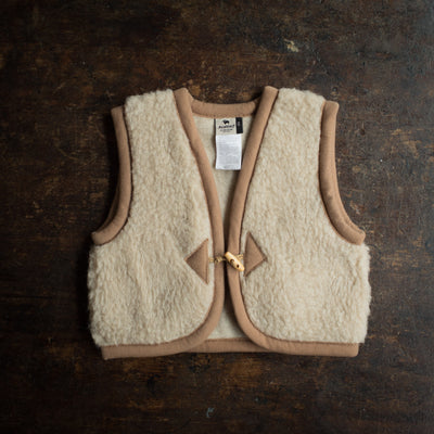 Wool Teddy Fleece Vest - Oatmeal