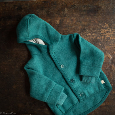 Baby & Kids Boiled Merino Wool Jacket - Pacific