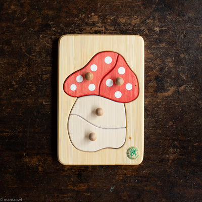 Wooden Puzzle - Mushroom