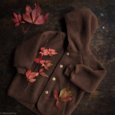 Tinker Baby & Kids Jacket - Merino Wool Fleece - Squirrel