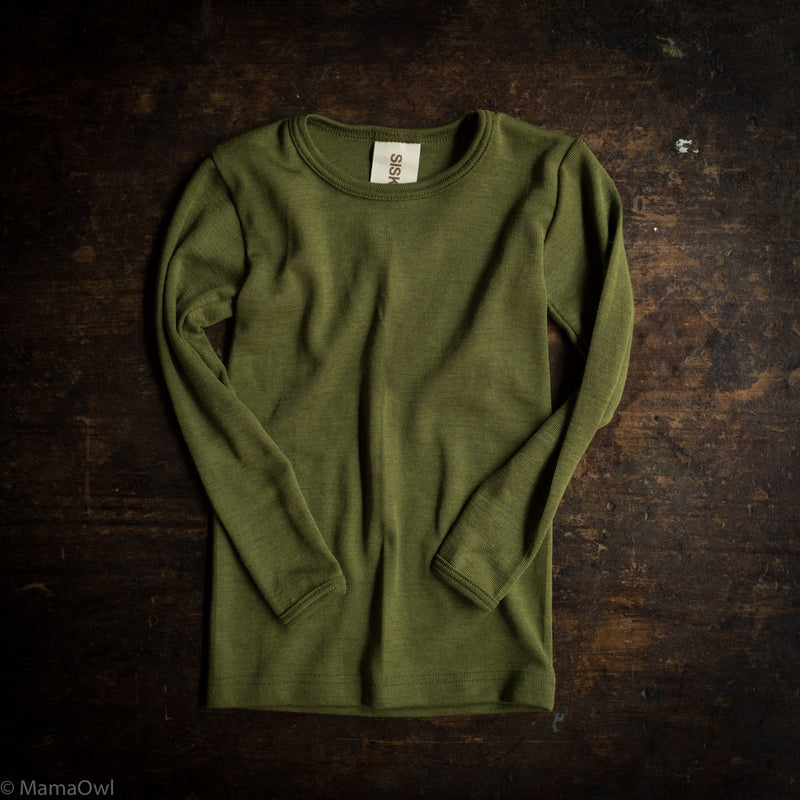 Lark Top - Merino Wool & Silk - Moss