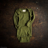 Robin Baby Body - Merino Wool & Silk - Moss