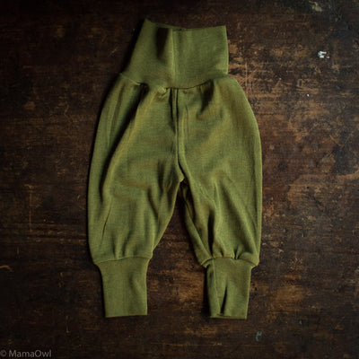 Batis Baby Pants - Merino Wool & Silk - Moss