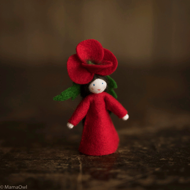 Handmade Wool Fairy - Poppy - White