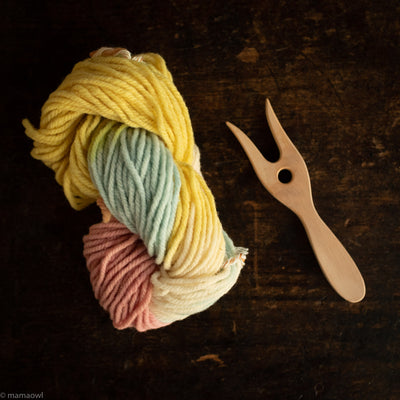 Knitting Fork With Wool - Various Options