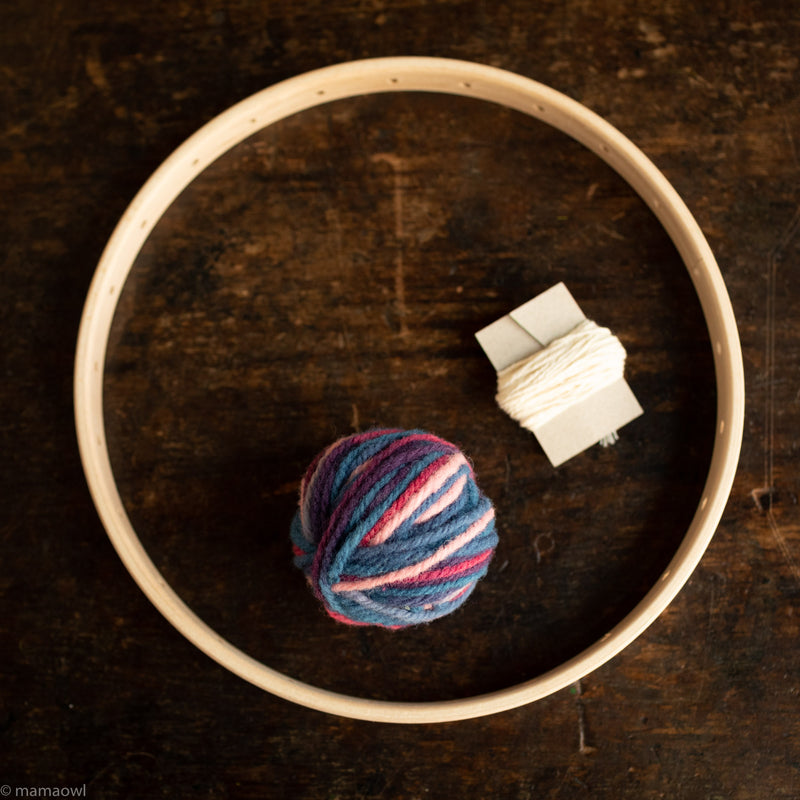 Round Weaving Frame With Wool – MamaOwl