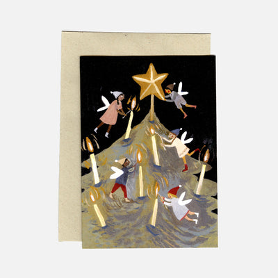 Greeting Card - Decorating The Tree