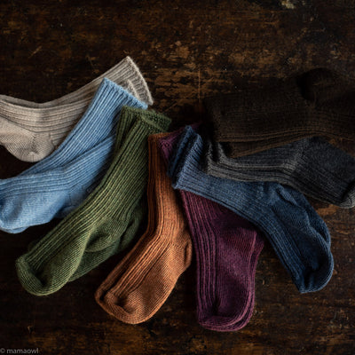 Baby, Kids & Adults Merino Wool Socks - Moss Melange