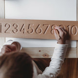 Wooden Number Board - Natural