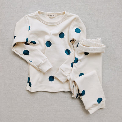 Cotton Spotted Pyjamas - Teal