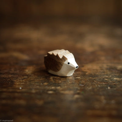 Handcrafted Wooden Small Baby Hedgehog