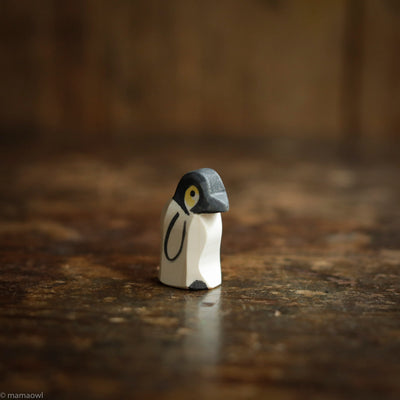 Handcrafted Wooden Baby Penguin