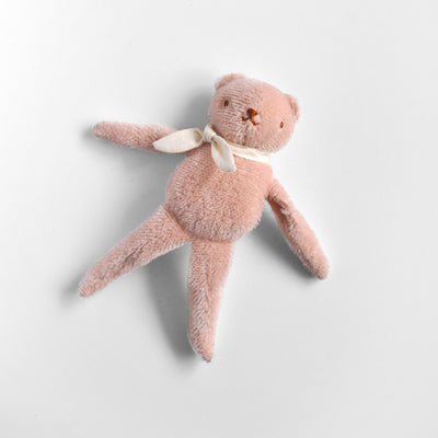 Handmade Mohair Floppy Bear - Pink