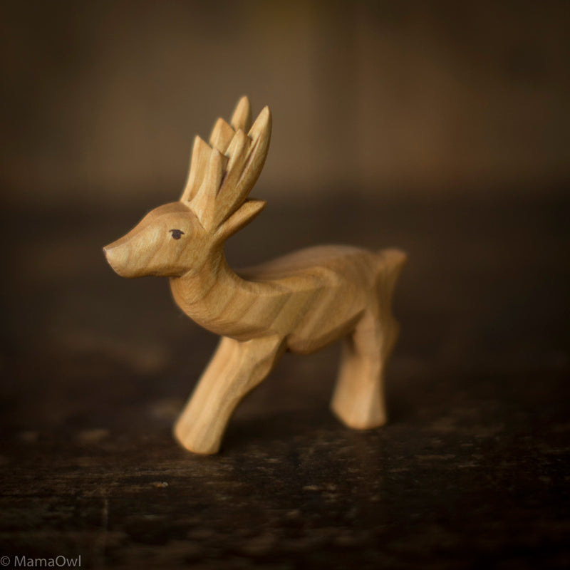 Handcrafted Wooden Roebuck