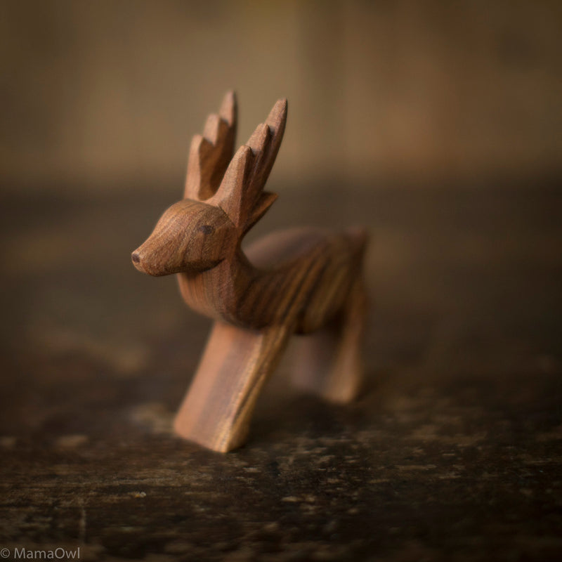 Handcrafted Wooden Roebuck