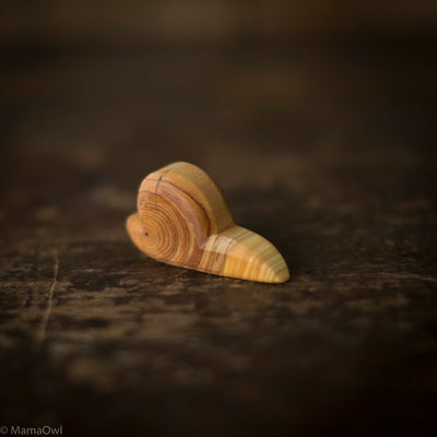 Handcrafted Wooden Snail