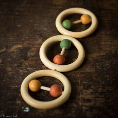 Hand Crafted Wooden Ring Rattle