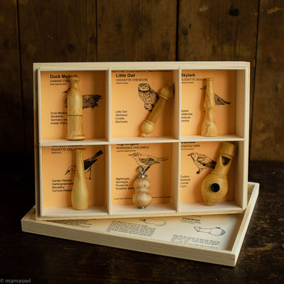Handmade Wooden Bird Callers - European Birds - Set of 6