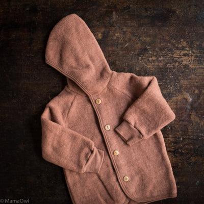 Tinker Baby & Kids Jacket - Merino Wool Fleece - Russet Rose