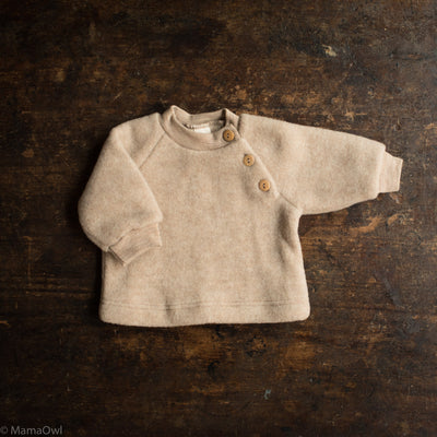 Puffin Baby & Kids Sweater - Merino Wool Fleece - Sandstorm