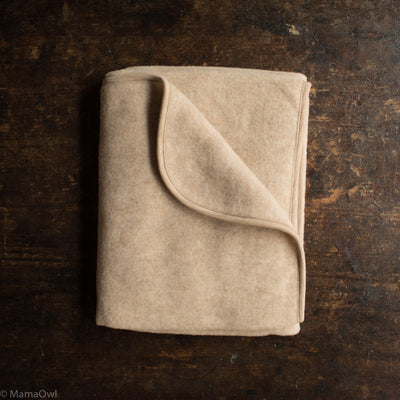 Dipper Swaddle/Baby Blanket - Merino Wool Fleece - Sandstorm