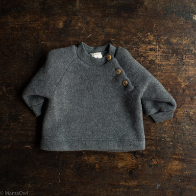 Puffin Baby & Kids Sweater - Merino Wool Fleece - Slate