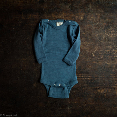 Swallow Baby Body - Merino Wool & Silk - Deep Ocean