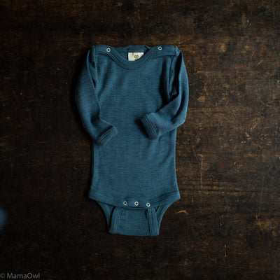 Swallow Baby Body - Merino Wool & Silk - Deep Ocean