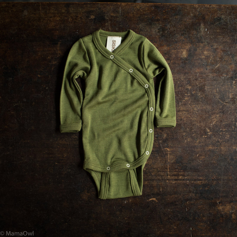 Moa Baby Body - Merino Wool & Silk - Moss