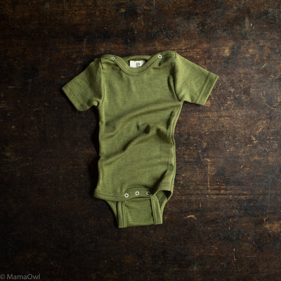 Crane Baby Body - Merino Wool & Silk - Moss