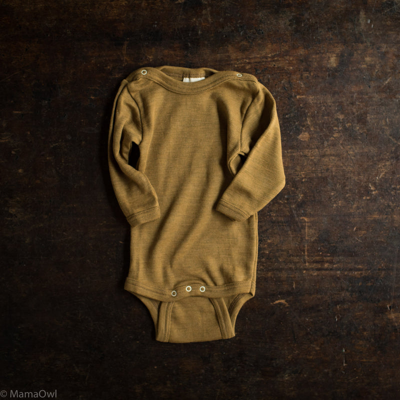 Swallow Baby Body - Merino Wool & Silk - Deep Ochre