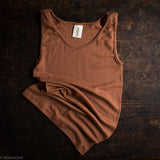 Swift Women's Top - Merino Wool & Silk - Deep Rust