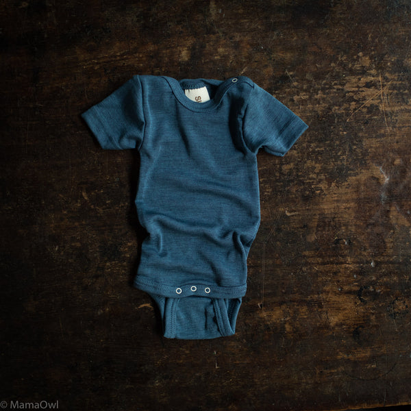 Crane Baby Body - Merino Wool & Silk - Deep Ocean