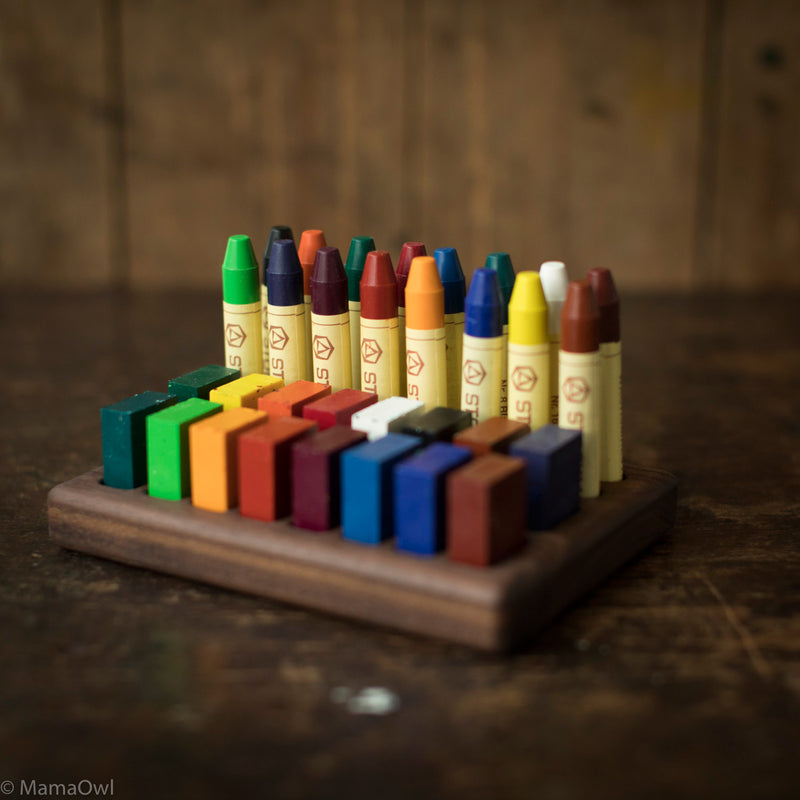 Handmade Walnut Wax Block & Crayon Holder 16/16