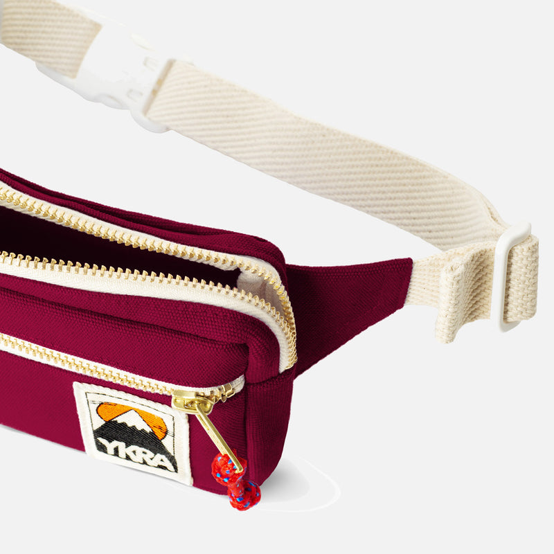 Cotton Canvas Bum Bag - Bordeaux