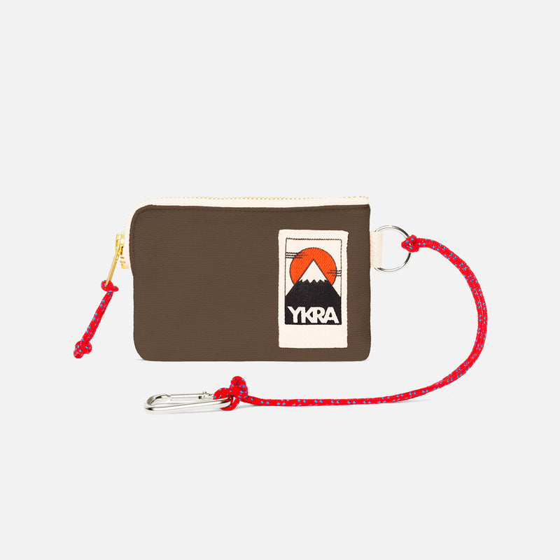 Cotton Canvas Mini Wallet - Khaki