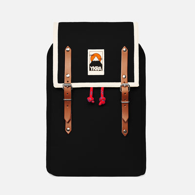 Cotton Canvas Matra Mini Backpack With Cotton Strap - Black