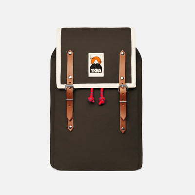 Cotton Canvas Matra Mini Backpack With Cotton Strap - Khaki