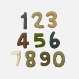 Felted Wool Numbers - Natural