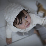 Baby Silk Bonnet - Natural