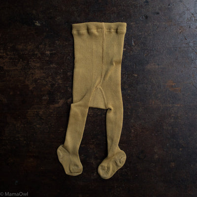 Baby Merino Wool Tights - Gold