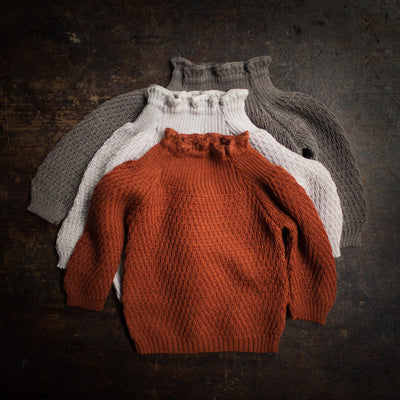Baby Merino Wool Sweater - Chocolate