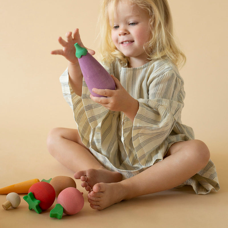 Handmade Wooden Vegetables Set