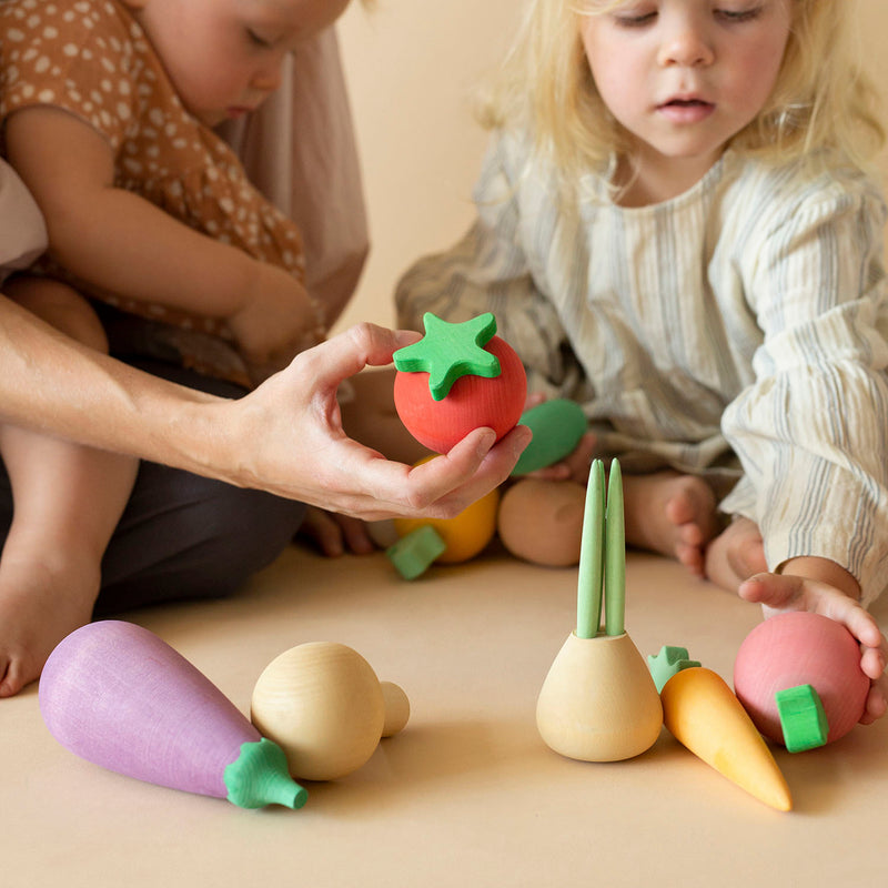 Handmade Wooden Vegetables Set